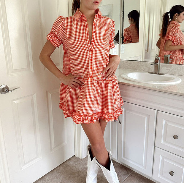 Picnic Check Mini Dress