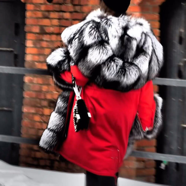 Women's Winter Warm Fur Coat With Hood