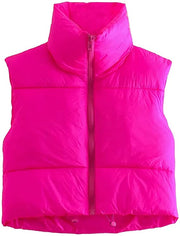 Parkas Jackets Women Luxury Coats Winter 2022 Sleeveless Puffer Vests Female Clothing Elegant Ladies Bodywarmer