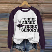 Shake Shake Shake Senora Ballet Skeleton Halloween Movie Inspired Art Printed Casual Sweatshirt