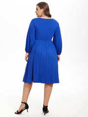 Solid Twist Front Midi Dress