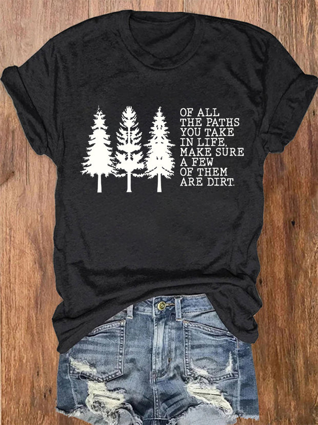 Paths In Life Print Women's T-shirt