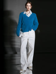 Elegant Cashmere Brushed Knit Cardigan – Soft Luxury Sweater Jacket for Women, Cozy Chic Layer for Fall