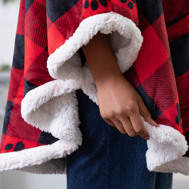 Super Cozy Paw Print Blanket Hoodie Cape