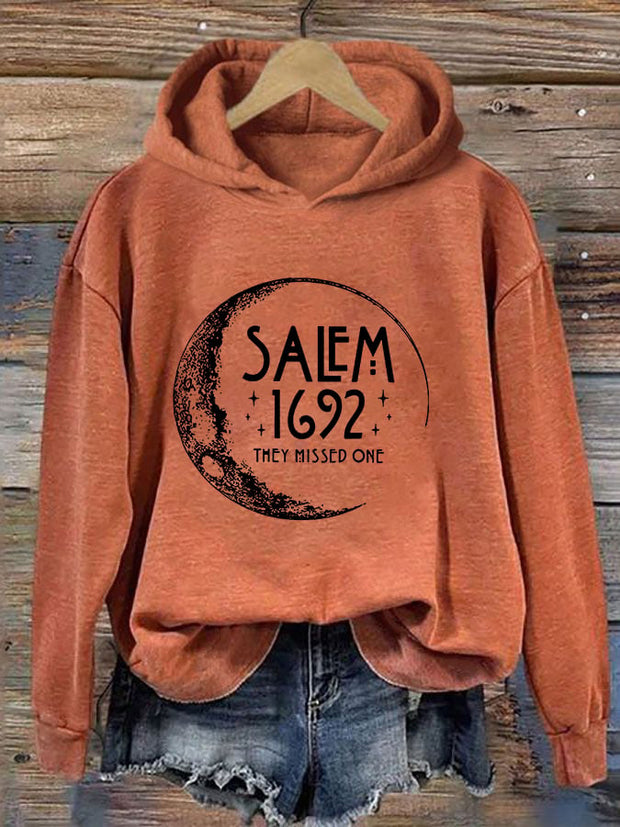 Women's Halloween Salem 1692 They Missed One Casual Hoodie