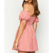 Red Gingham Mini Dress