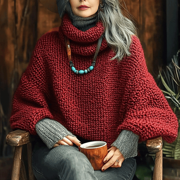 Women's Winter Knitted Casual Turtleneck Sweater