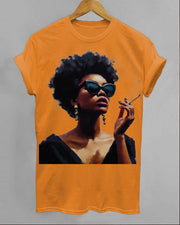 Fashion Black Girl Printed T-Shirt