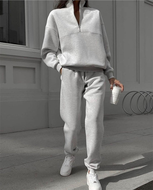 Casual Sweatshirt and Trousers Two-piece Suit