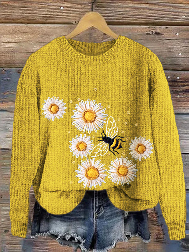 Bee & Daisy Crew Neck Knit Sweater