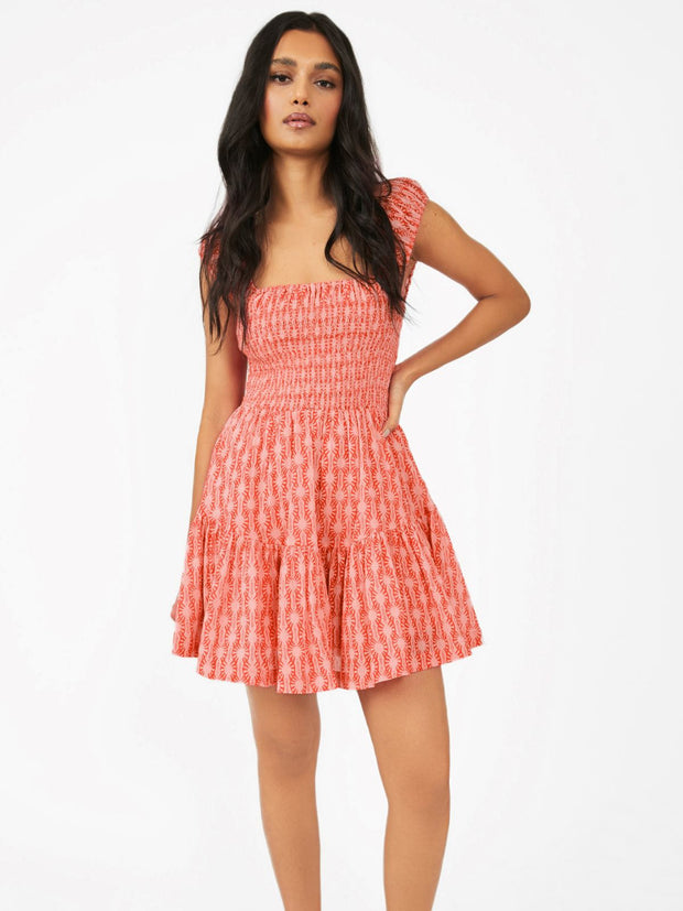 Pleated mini dress