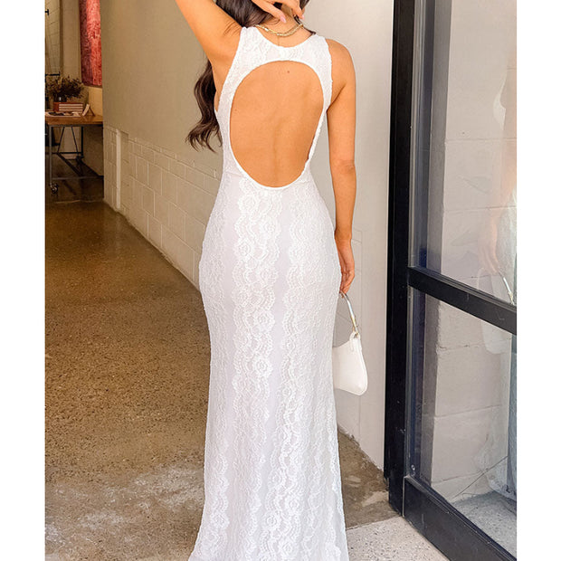 White Lace Maxi Dress