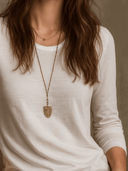 Basic Soft Ivory Everyday Long Sleeve T-shirt