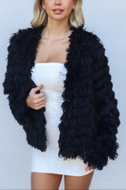 Bambi Faux Fur Jacket - Black