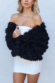 Bambi Faux Fur Jacket - Black