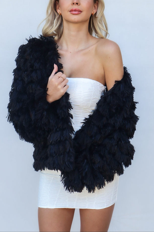 Bambi Faux Fur Jacket - Black