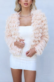 Bambi Faux Fur Jacket - Blush Pink