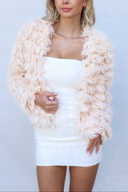 Bambi Faux Fur Jacket - Blush Pink
