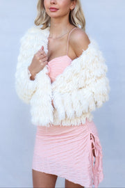 Bambi Faux Fur Jacket - White