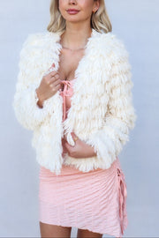 Bambi Faux Fur Jacket - White