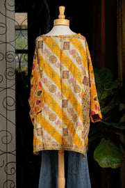 Kantha Pullover in Lady Bug Flower