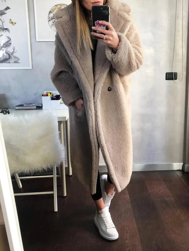 Temperament Trend Warm Long Sleeves Woolen Coat