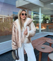 Fashion Trend Luxury Noble Plush Faux Fur Coat