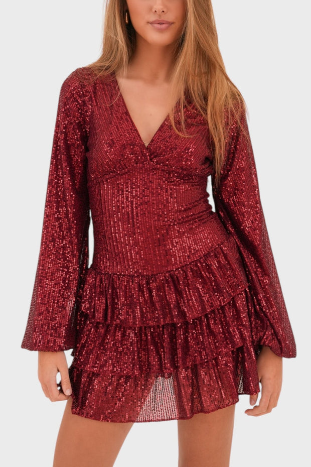 "Paris" dress red