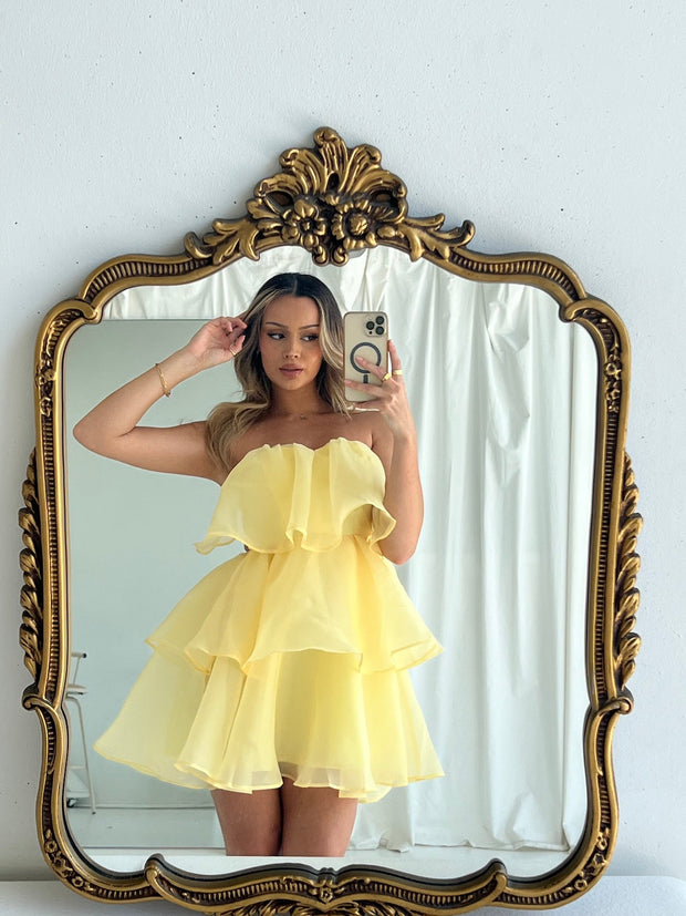 PEYTON MINI DRESS - YELLOW