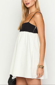 Karia White Contrast Mini Dress