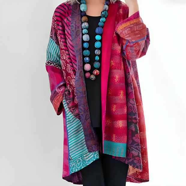 Kathleen | Artistic Patchwork Kimono Jacket
