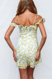 Keziah Mini Dress - Yellow Floral