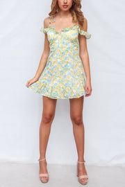 Keziah Mini Dress - Yellow Floral