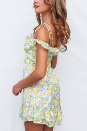 Keziah Mini Dress - Yellow Floral