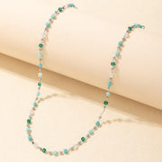 Turquoise Bead Chain Necklace