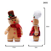 2024 New Christmas Decoration Gingerbread Man Baby Doll European and American Toy Decoration Wool Dwarf Doll