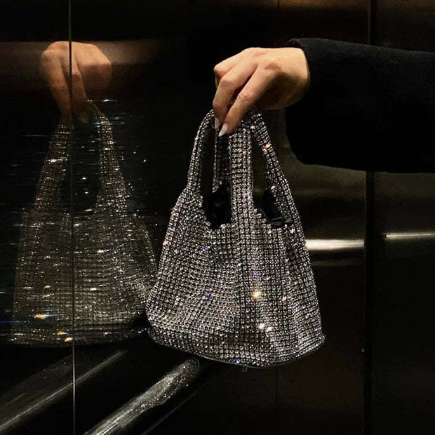 Crystal Bucket Bag Women's Mini Handbag