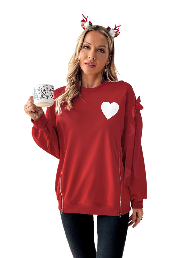 2024 New Christmas Clothing round Neck Red Sweater for Women