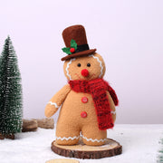 2024 New Christmas Decoration Gingerbread Man Baby Doll European and American Toy Decoration Wool Dwarf Doll