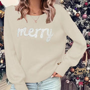 2024 New Knitwear Women's Clothing Christmas round-Neck Long-Sleeved Pullover Women