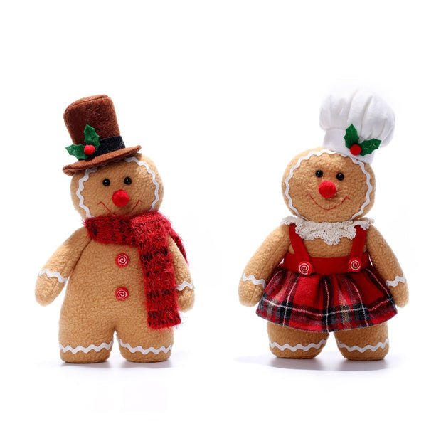 2024 New Christmas Decoration Gingerbread Man Baby Doll European and American Toy Decoration Wool Dwarf Doll