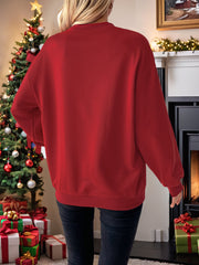 2024 New Christmas Clothing round Neck Red Sweater for Women