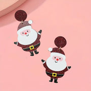 Cute Cartoon Santa Claus Acrylic Earrings Christmas Gift Decoration Ear Rings