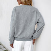 Beaded Top 2024 Autumn and Winter Women's round Neck Loose Casual Hollow-out Pullover Sweater