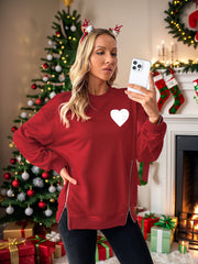 2024 New Christmas Clothing round Neck Red Sweater for Women