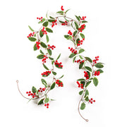 Christmas Atmosphere Layout Simulation Christmas Rattan Wall Hanging Home Decoration Red Berry Soft Rattan