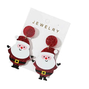 Cute Cartoon Santa Claus Acrylic Earrings Christmas Gift Decoration Ear Rings