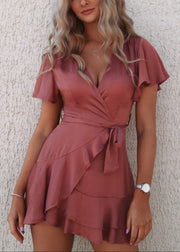 Satin Butterfly Dress - Rose Pink