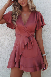 Satin Butterfly Dress - Rose Pink