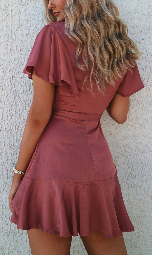 Satin Butterfly Dress - Rose Pink